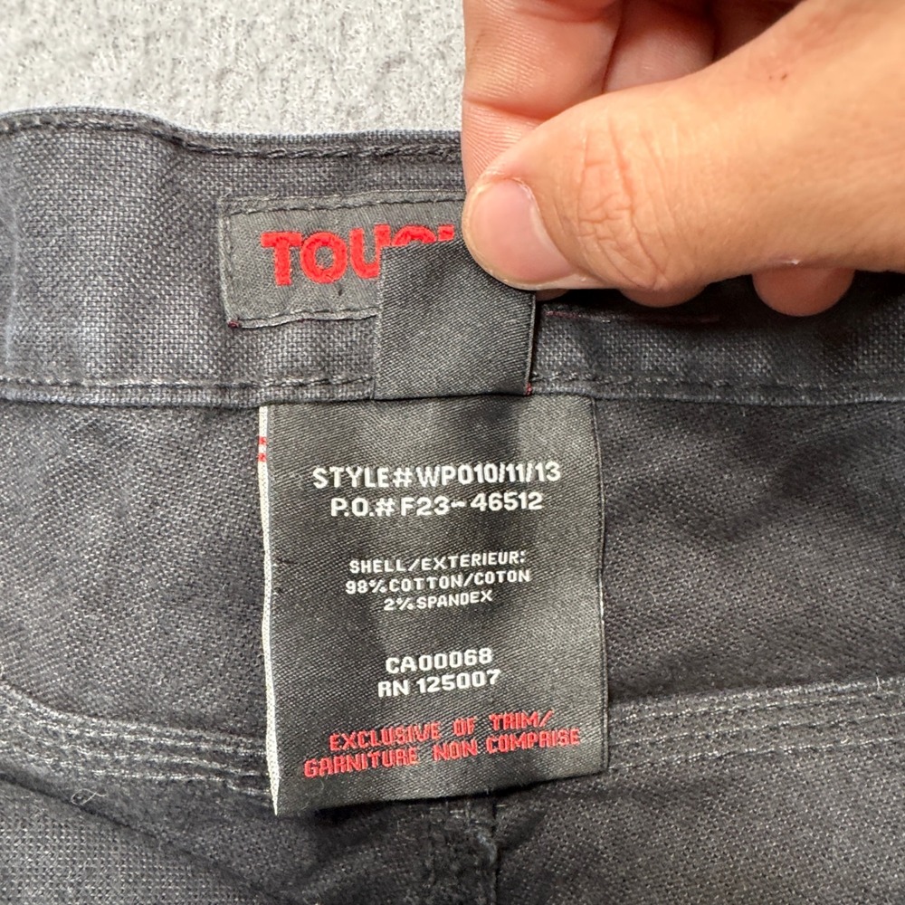 Tough Duck Cargo Pants Men's 38x30 Black Faded Canvas Relaxed Fit Utility Rugged - Picture 9 of 9